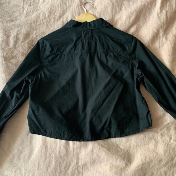 Organic Poplin Crop Button Down - Picture 3 of 3